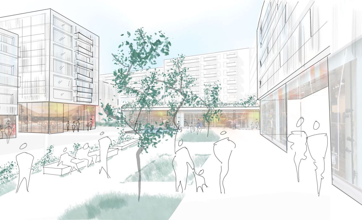 00 Perspektiv torg_m balkonger